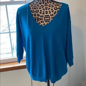 Silk blend blue sweater